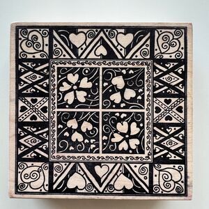 Heart Frame Rubber Stamp Magenta